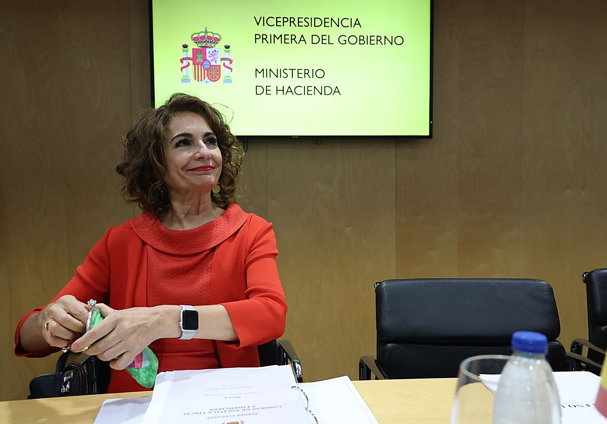 La vicepresidenta y ministra de Hacienda, María Jesús Montero, en el Consejo de Política Fiscal