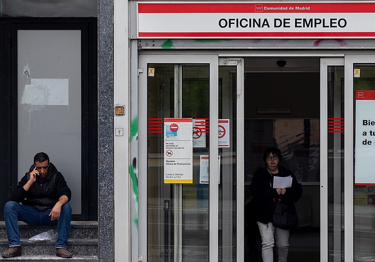 Entrada a una oficina del SEPE en la Comunidad de Madrid