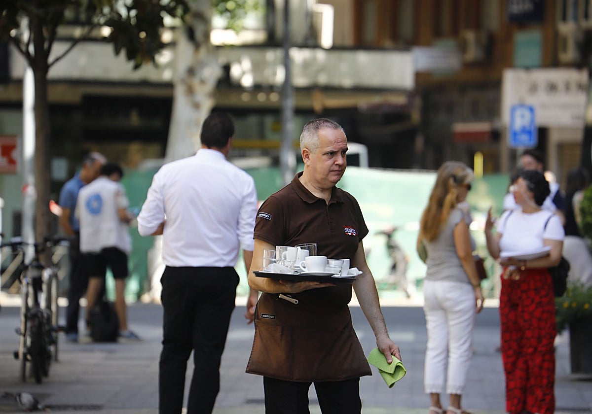 Un camarero en un bar de Córdoba