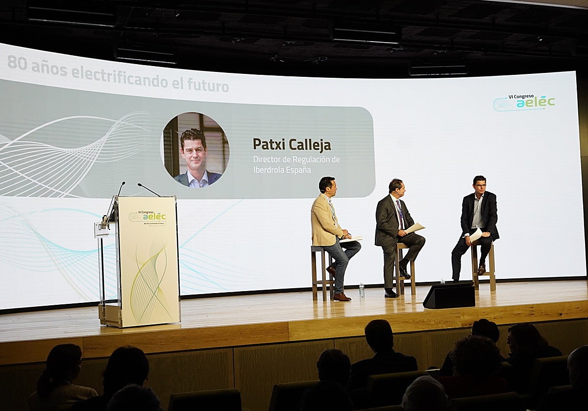 Durante el congreso, a la derecha, Patxi Calleja (Iberdrola)