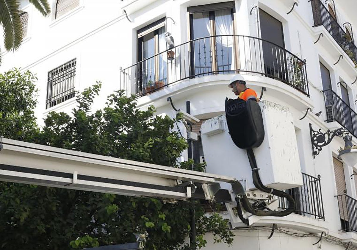 Un trabajador en Córdoba