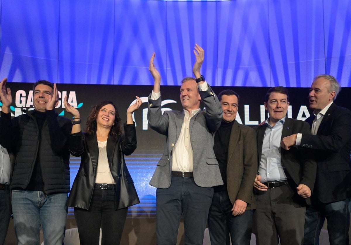 Presidentes autonómicos del PP en un acto político en Galicia