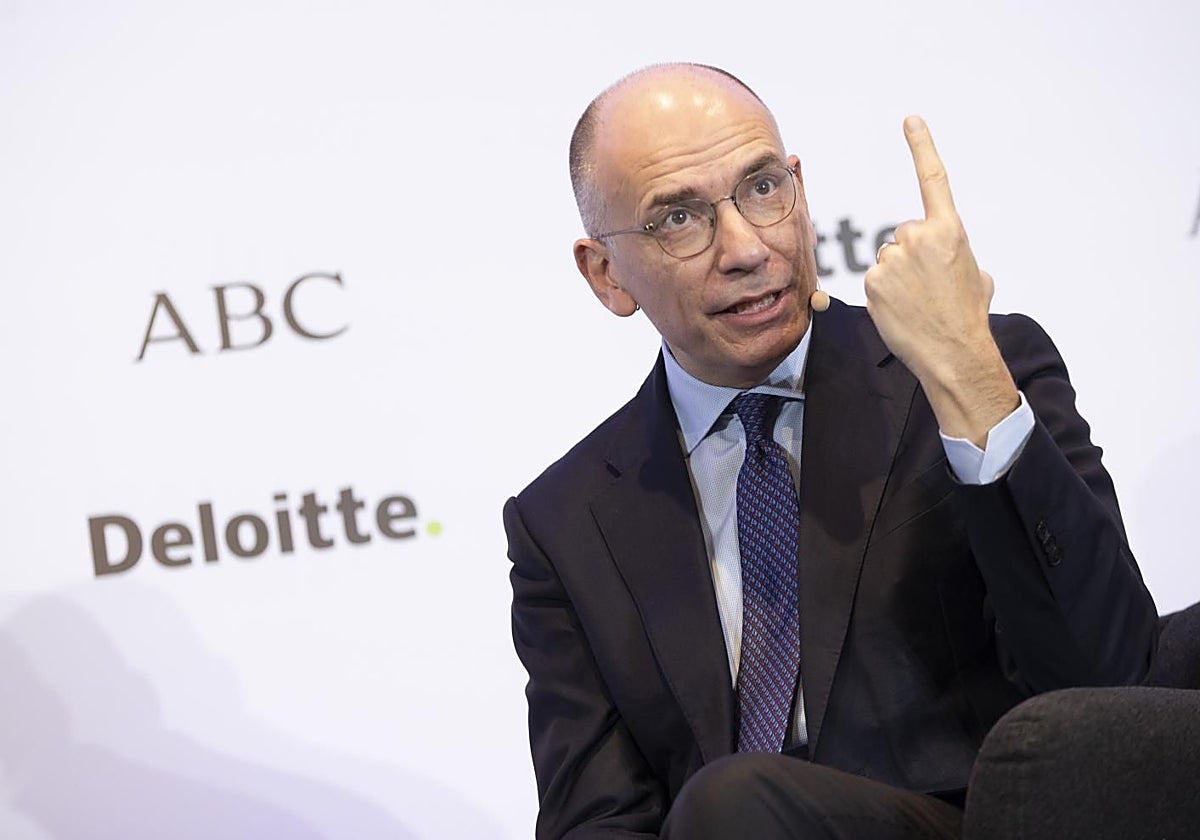 Enrico Letta, durante la charla en Foro ABC