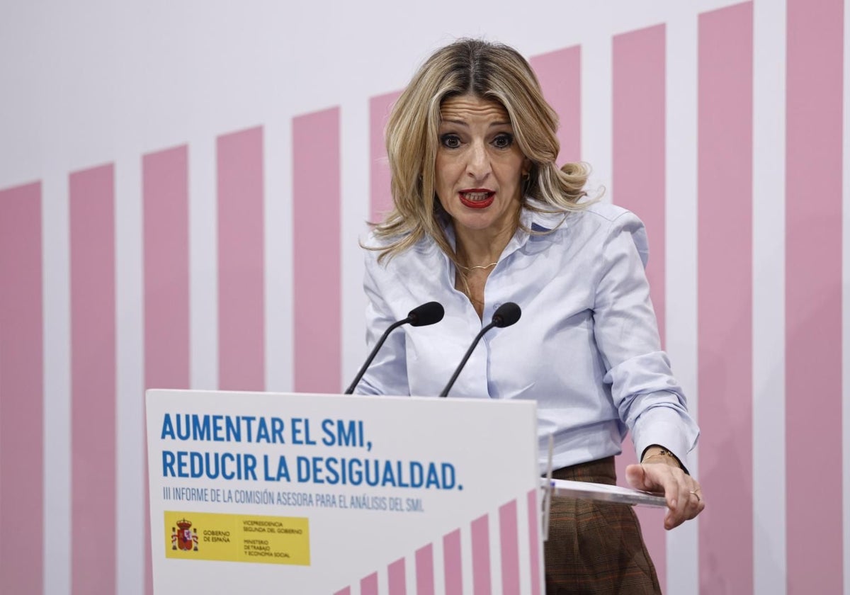 La ministra de Trabajo, Yolanda Díaz.