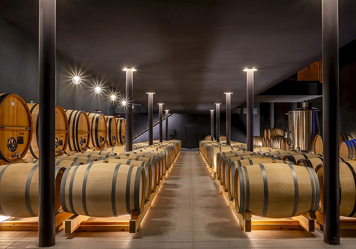 Sala de barricas de Pago de Carraovejas