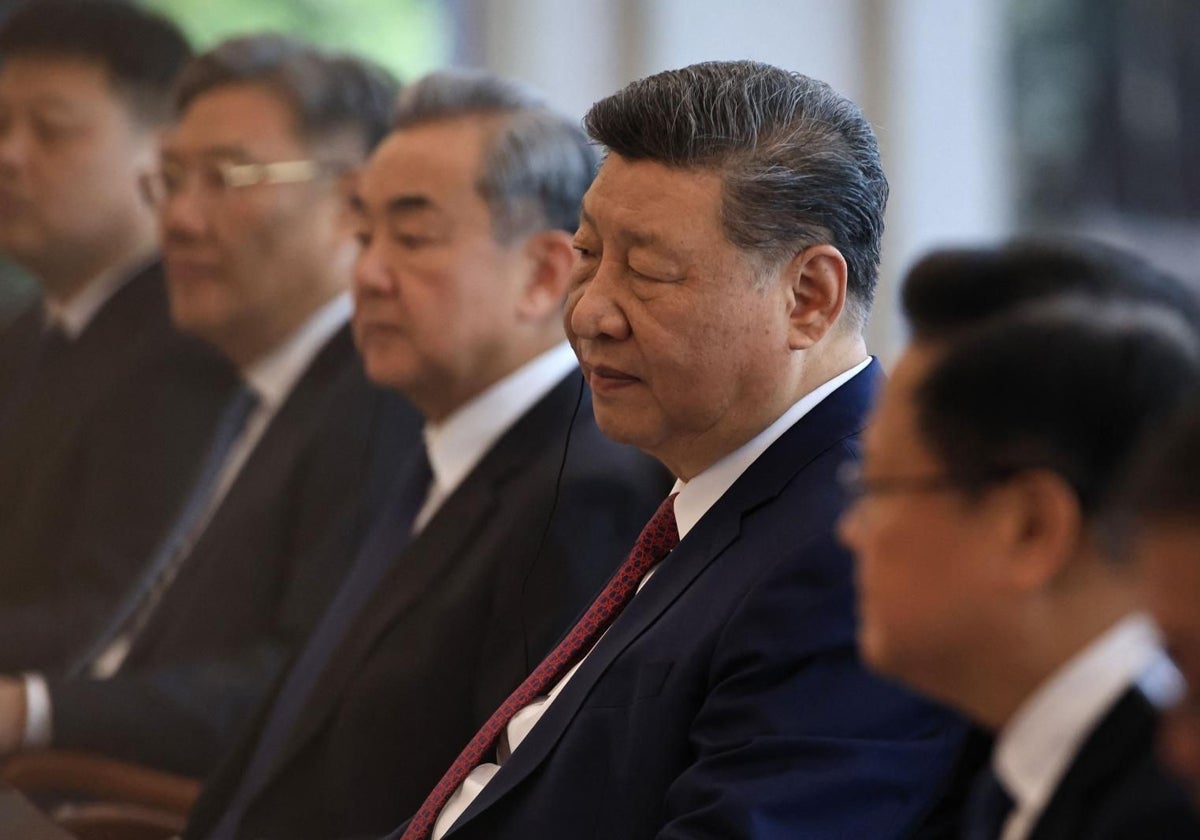 Xi Jinping durante su encuentro con Pedro Sánchez