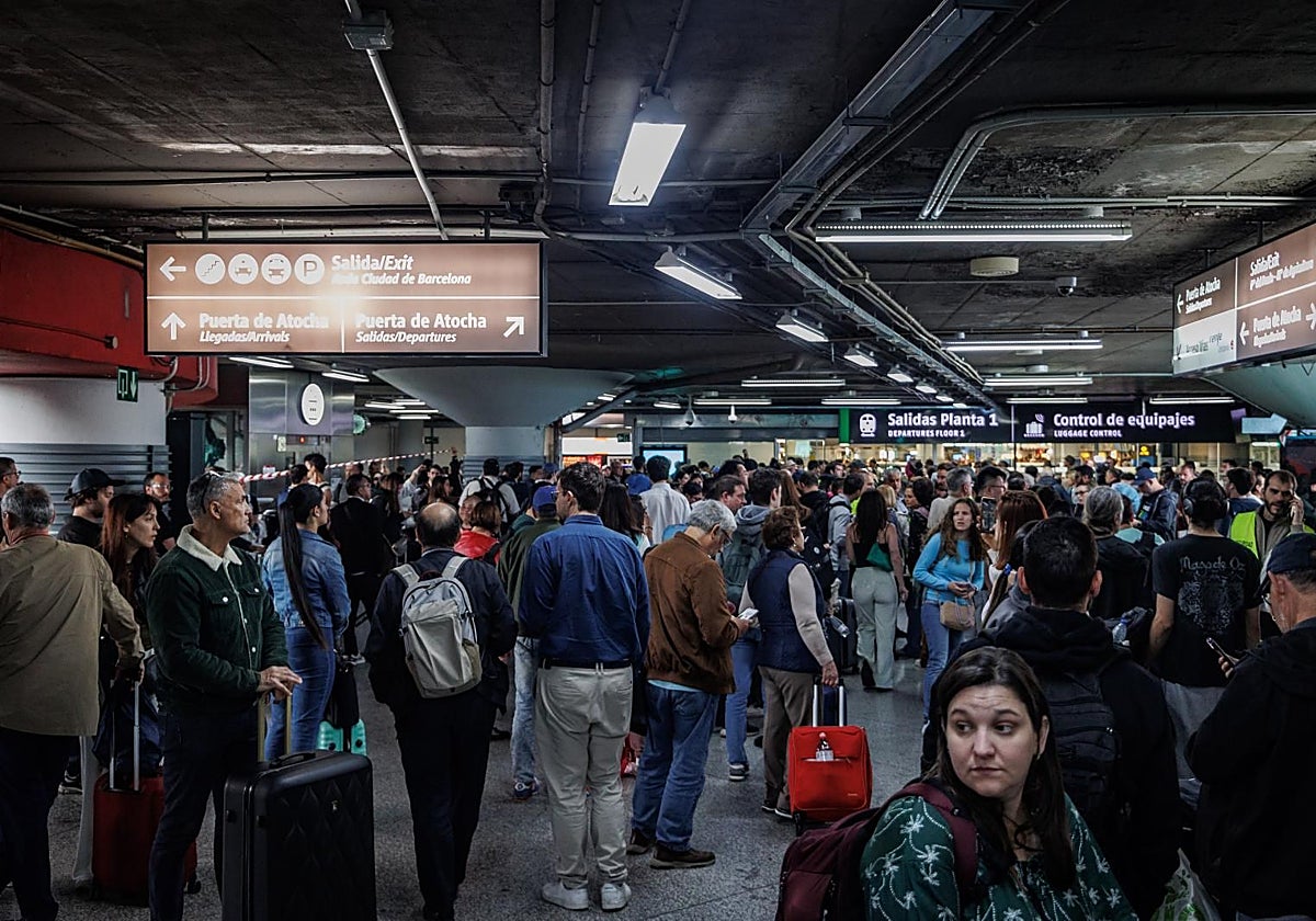 Una terraza de un bar en Madrid durante el apagón
