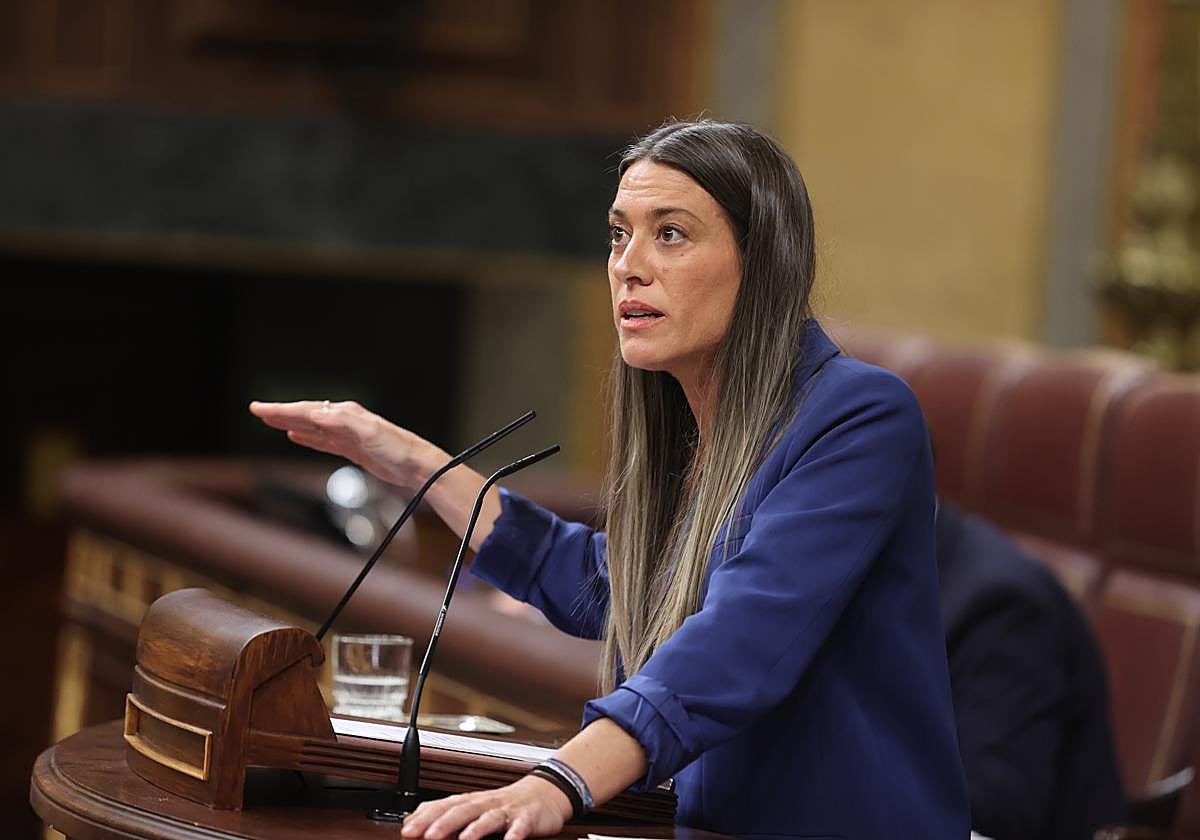 La portavoz de Junts, Míriam Nogueras, en una intervención en el Congreso.