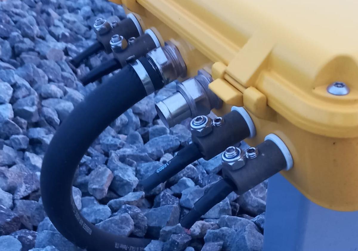 Imagen de uno de los cortes de cable.