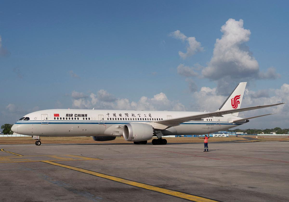 Un avión Boeing de la aerolínea estatal china Air China