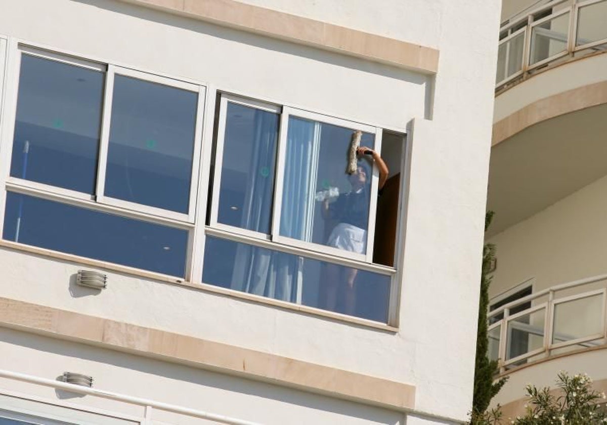 Trabajadora de un hotel.