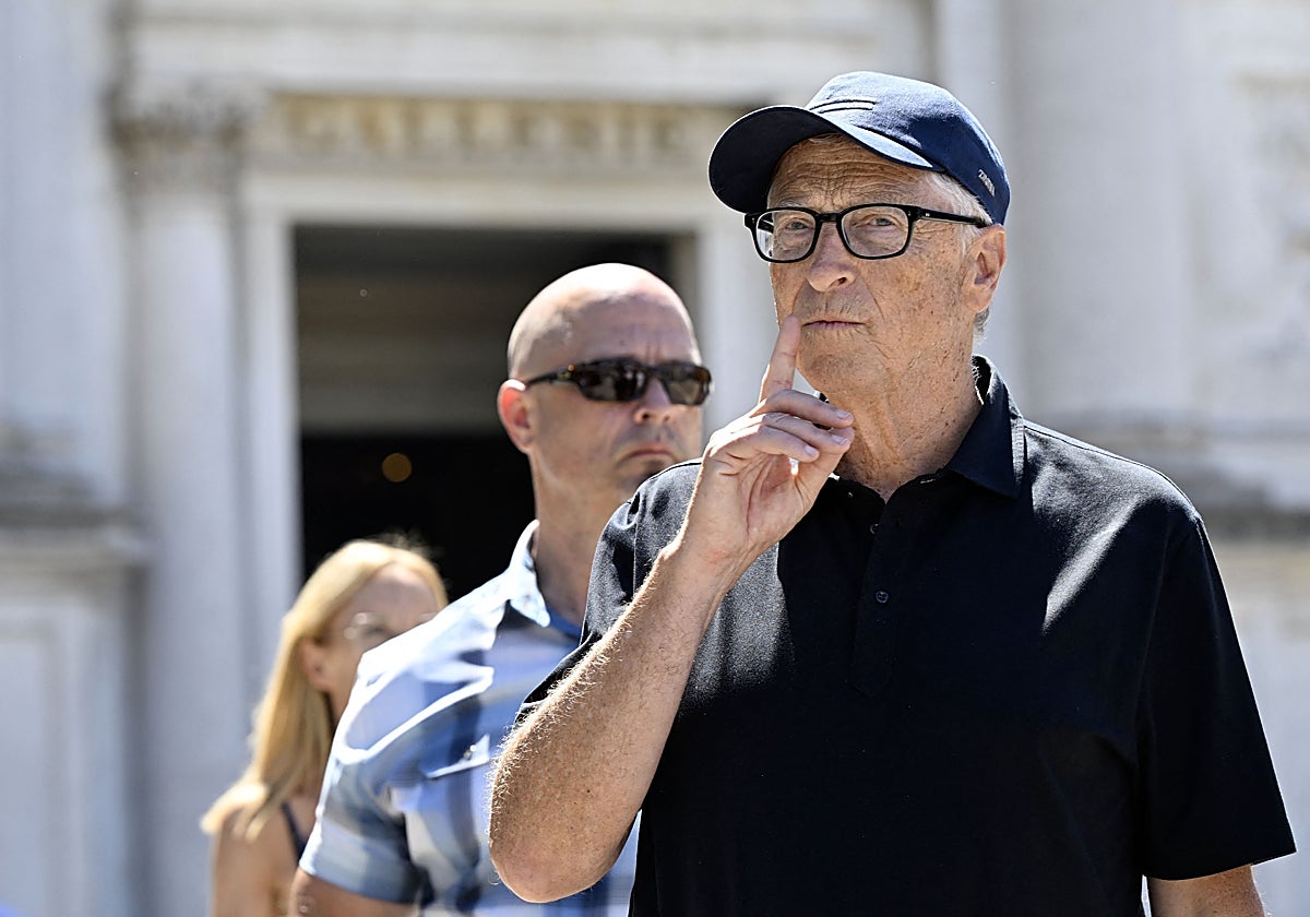 Bill Gates, fotografiado en Venecia durante la boda de Jeff Bezos