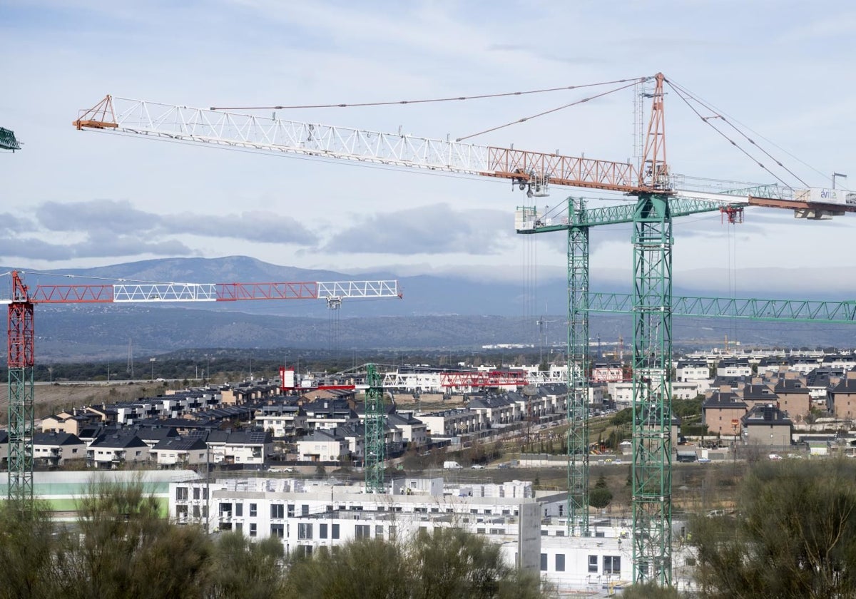 Viviendas en construcción en Boadilla del Monte