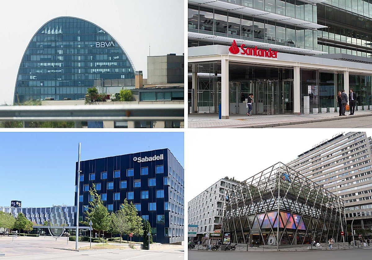 Las sedes de los principales bancos españoles