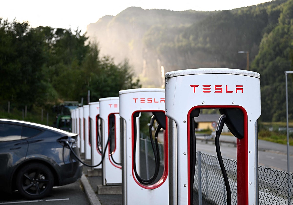 Puntos de recarga de coche eléctricos de Tesla