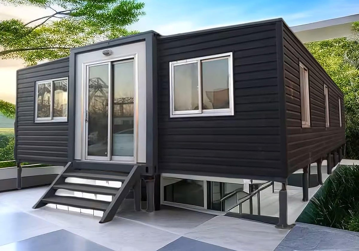 La casa prefabricada de Amazon por menos de 22.000 euros de dos dormitorios y cocina y baño totalmente amueblados