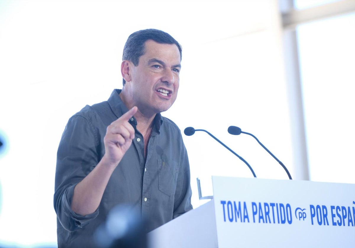 El presidente de la Junta de Andalucía, Juanma Moreno Bonillal