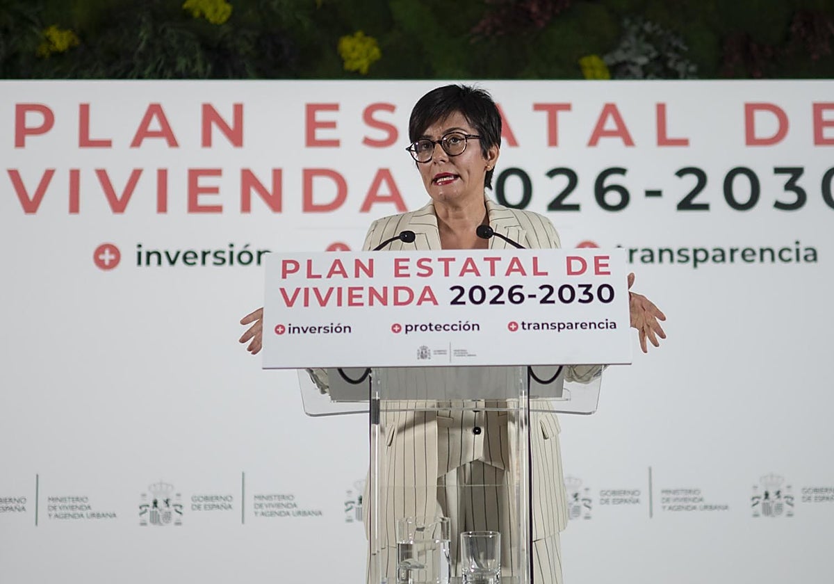 La ministra de Vivienda y Agenda Urbana, Isabel Rodríguez