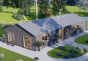 La casa prefabricada con tres habitaciones y tres baños por menos de 73.000 euros