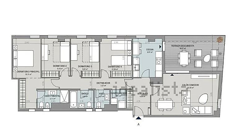 Plano de la casa en venta