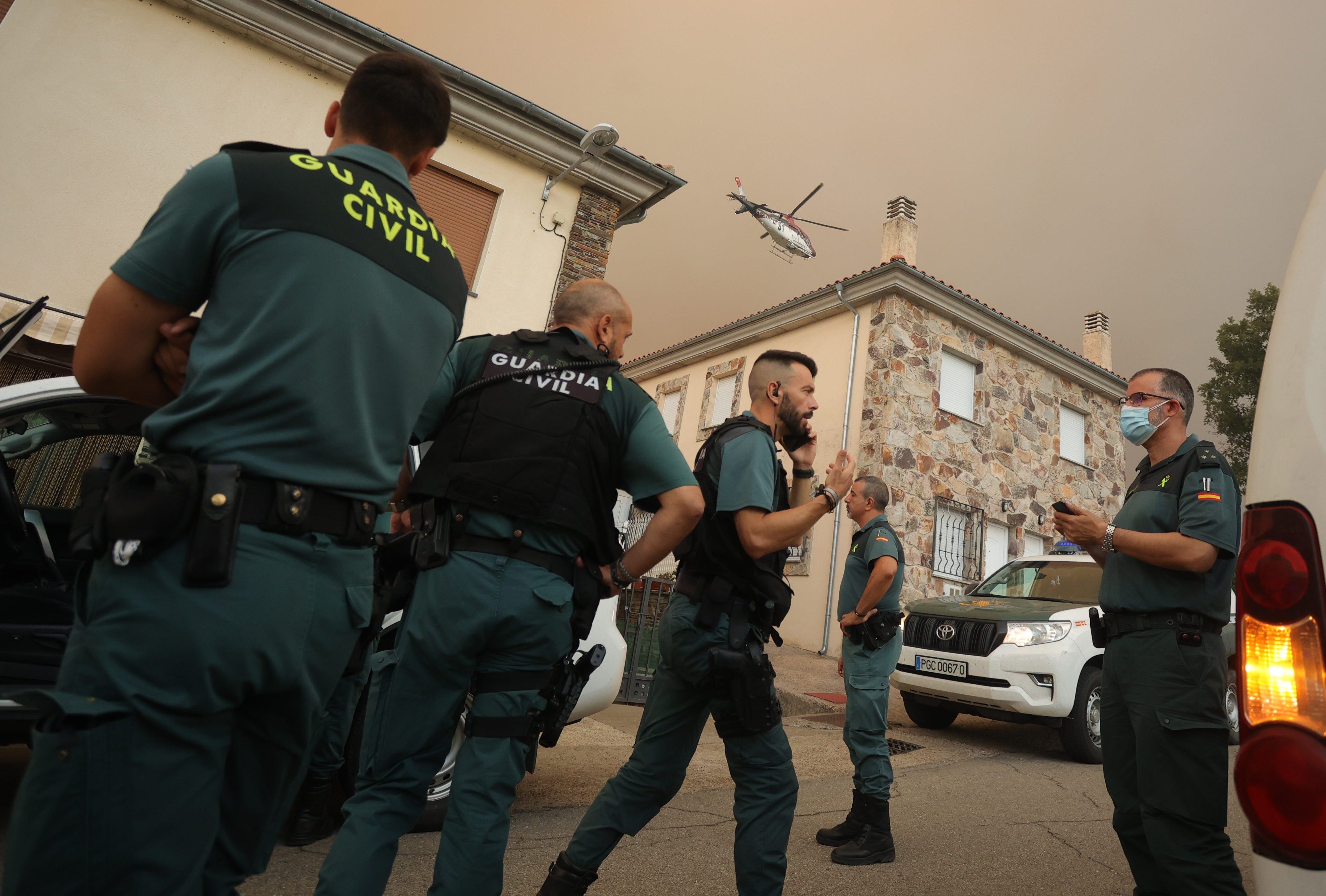 La Guardia Civil participa también en las labores para garantizar un desalojo seguro de Monsagro