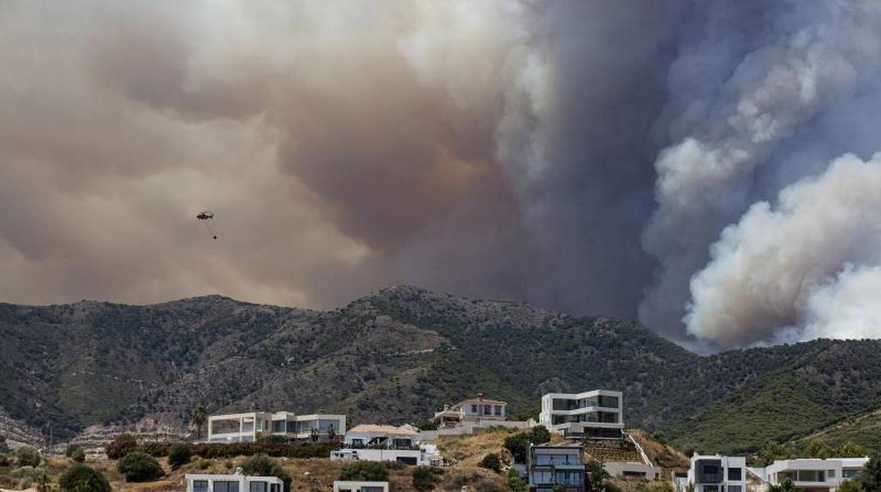 En imágenes, el incendio de la Sierra de Mijas