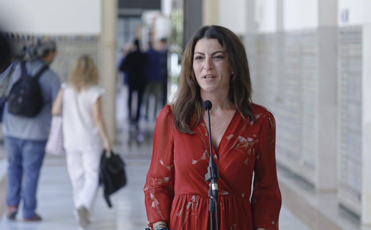 Macarena Olona, este miércoles en el Parlamento andaluz