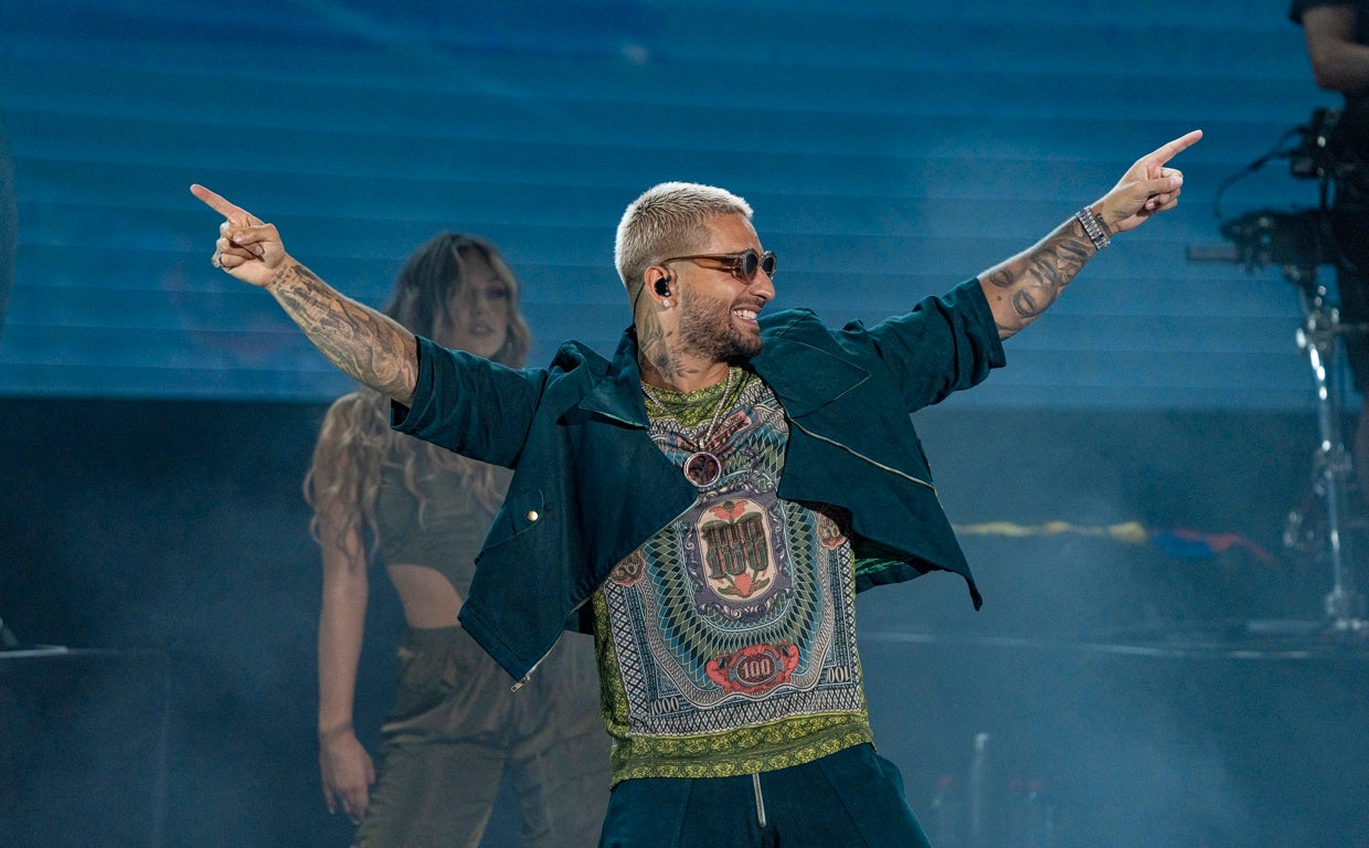 Maluma, durante su concierto en Starlite