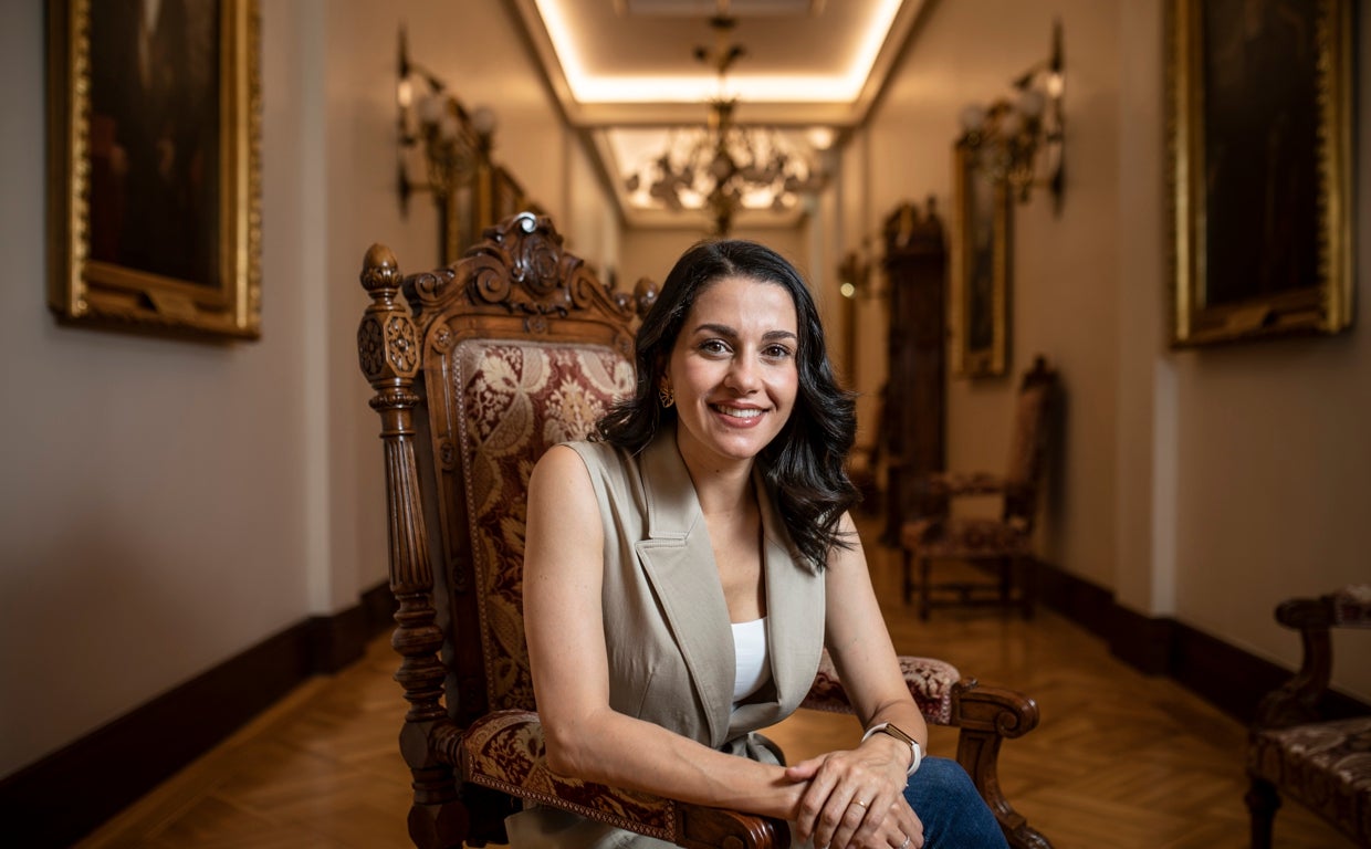 Inés Arrimadas, líder de Ciudadanos, momentos antes de su entrevista con ABC