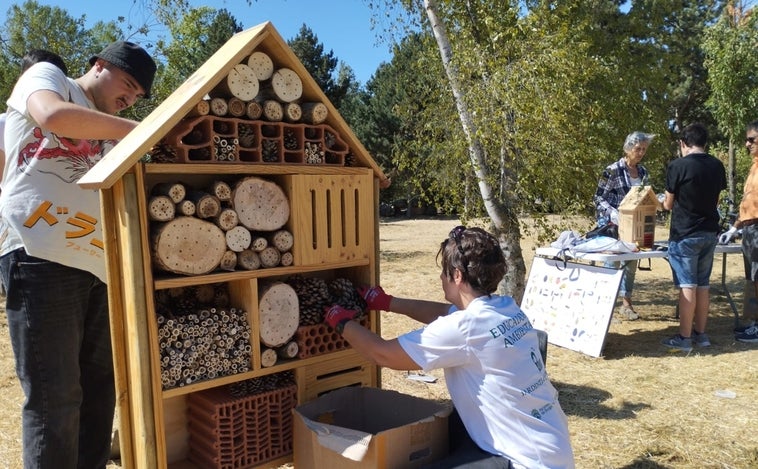 Presentan en Burgos el primer hotel para insectos de la ciudad