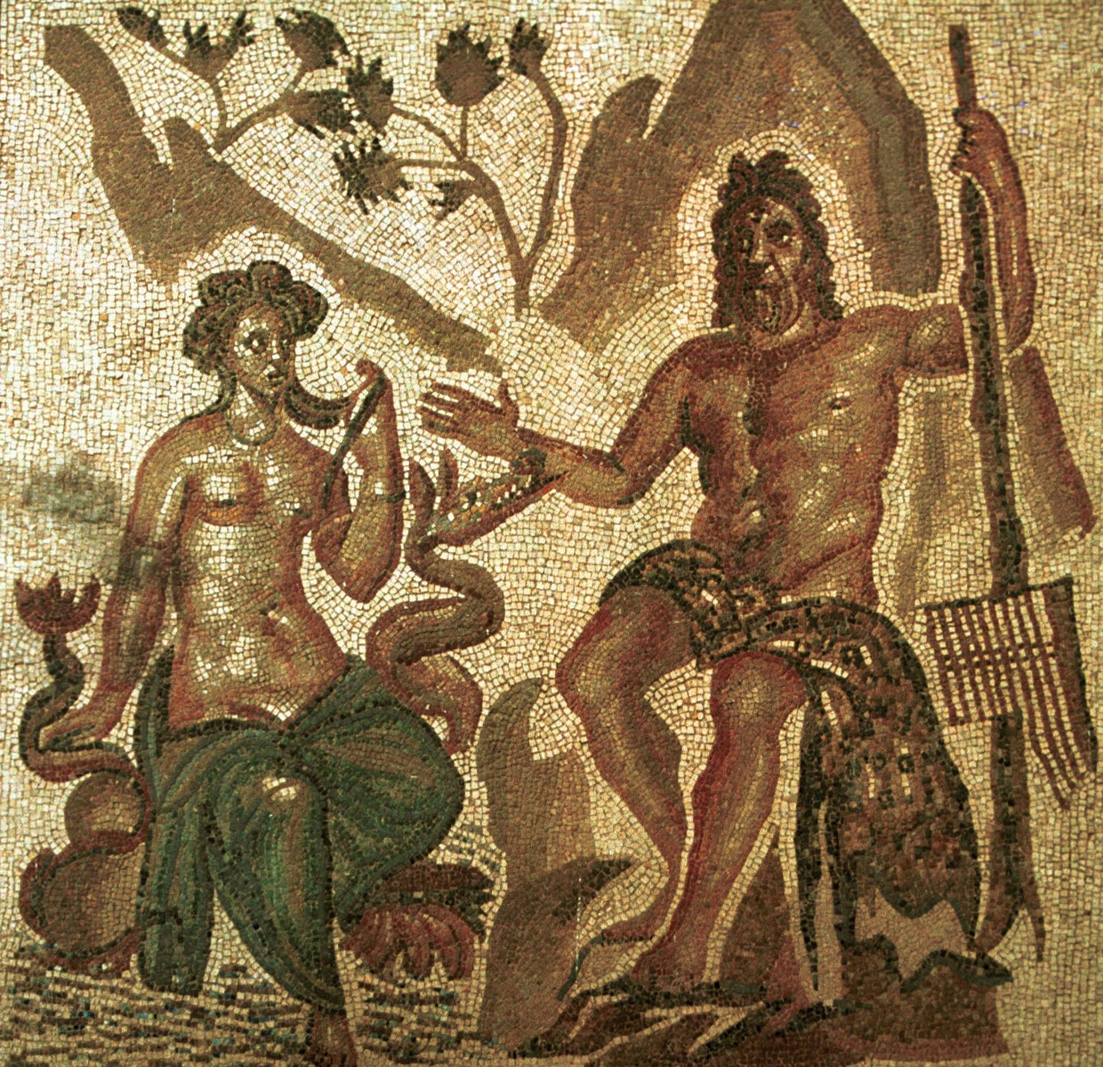 Mosaico de Polifemo y Galatea, uno de los más emblemáticos del Alcázar de los Reyes Cristianos