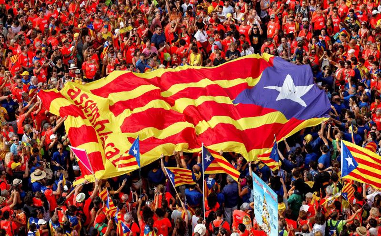 Una manifestación independentista, hace unos años en Barcelona