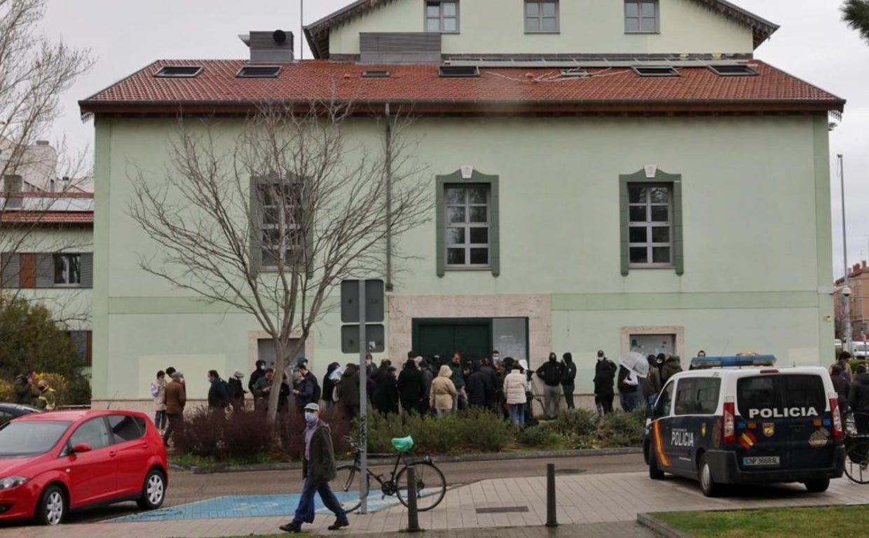 Momento del efímero desalojo en marzo de este año