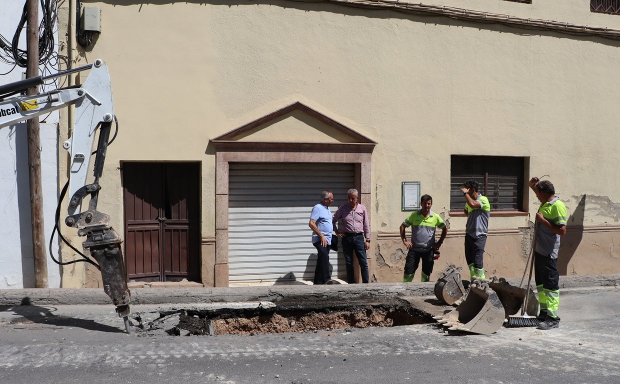 Trabajos de reparación de la tubería