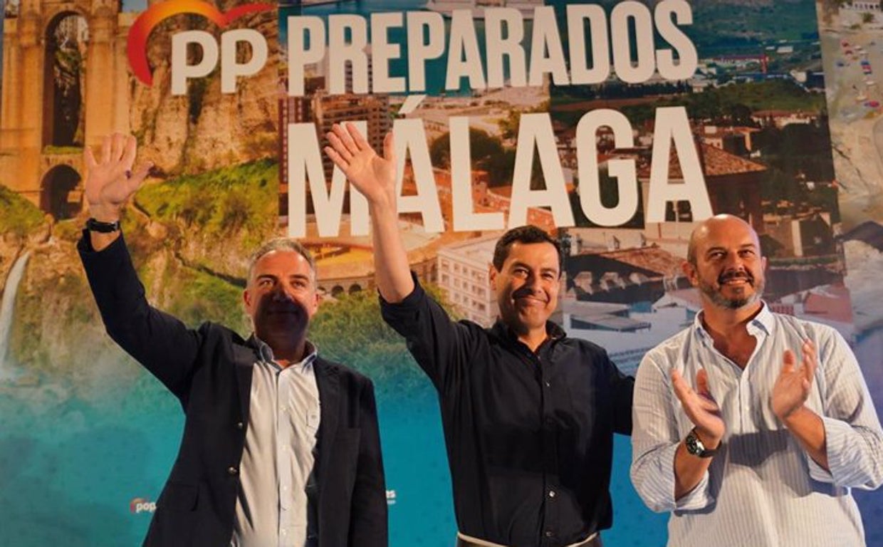 El presidente de la Junta de Andalucía, Juanma Moreno, durante su participación en la Escuela de Verano del PP de Málaga