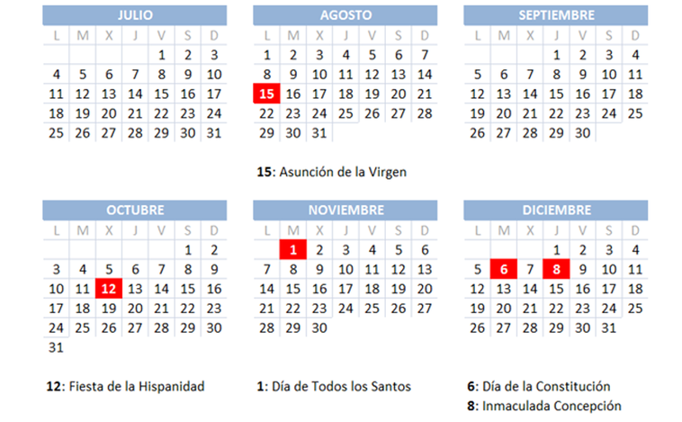 Calendario laboral 2022 en Valencia: qué días son festivos y hay puente en agosto