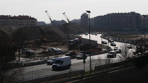 La M-30 hace un zig-zag a la altura de donde se ubicaba el Vicente Calderón