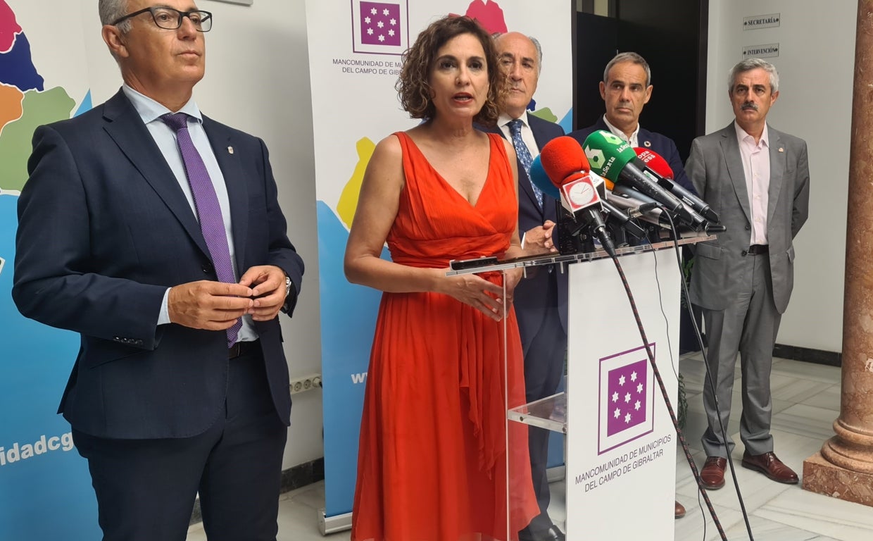 La ministra de Hacienda, este lunes en Algeciras