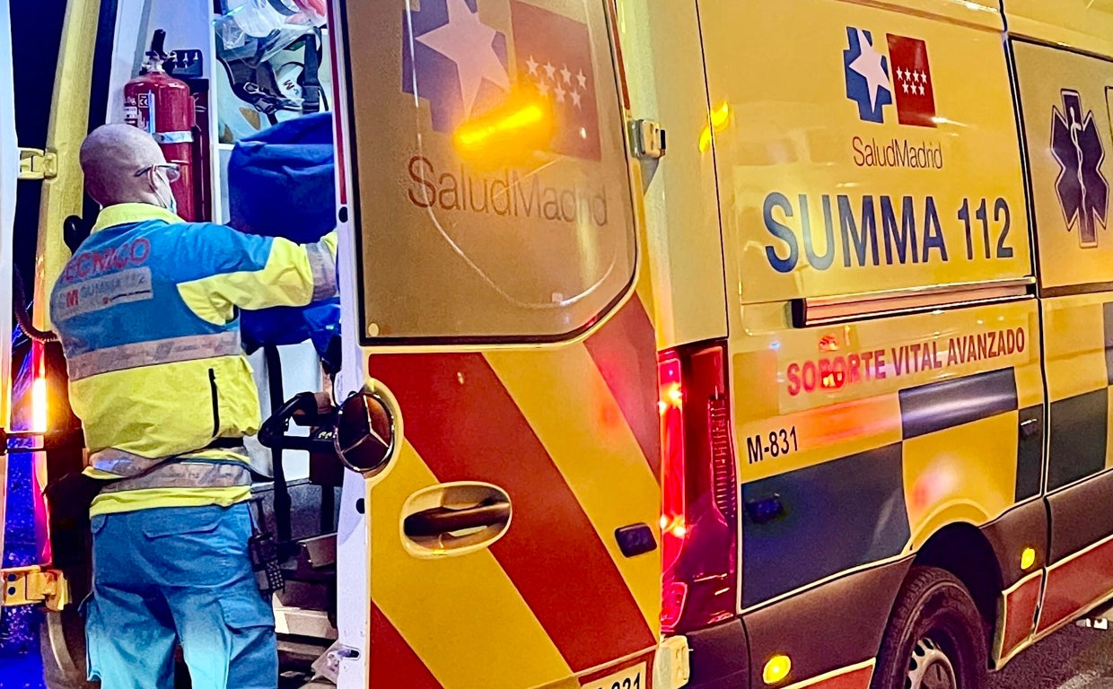 Los sanitarios del Summa 112, en el lugar del suceso