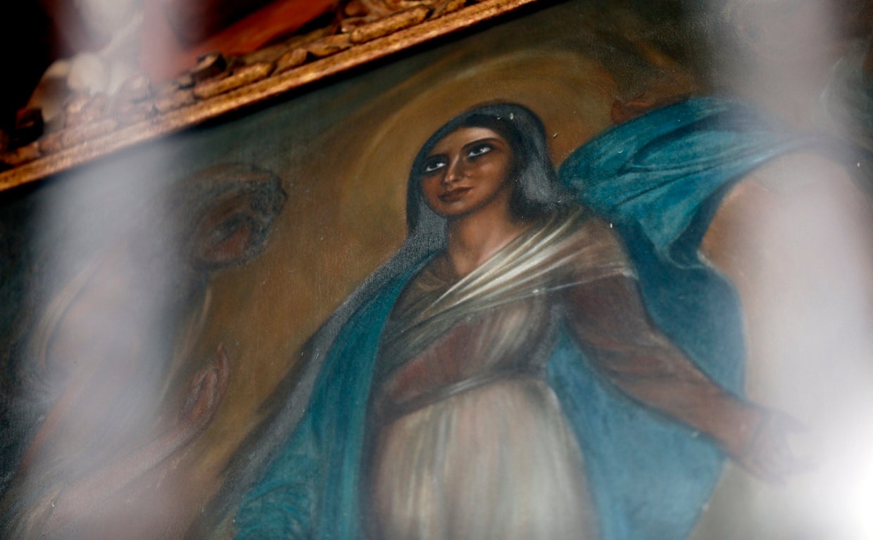 Detalle del altar de la Virgen de los Faroles