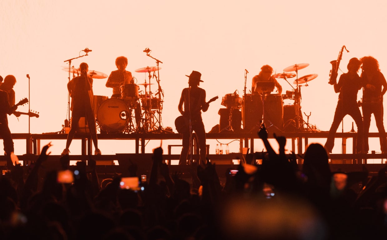 Leiva durante el concierto sorpresa por el 25 aniversario del Sonorama Ribera