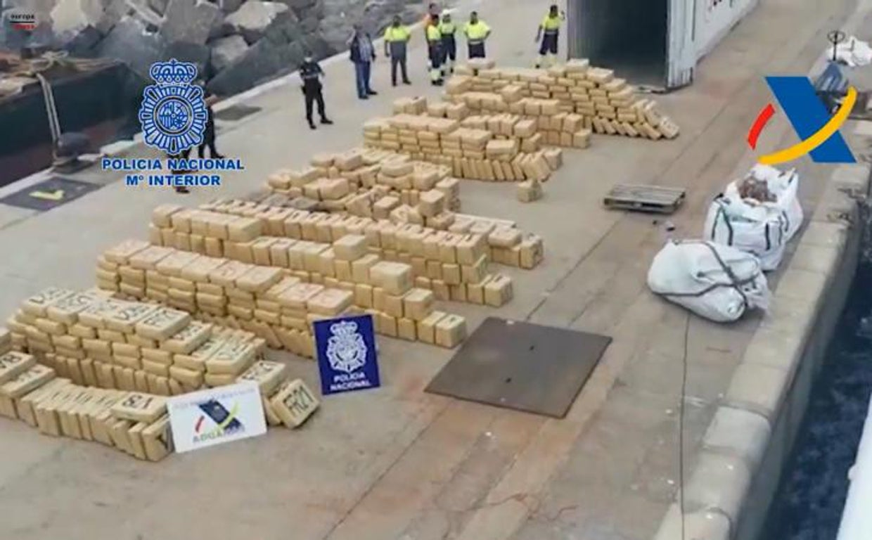 Imagen de archivo de una incautación de hachís