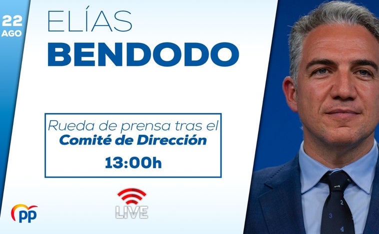 Sigue en directo la rueda de prensa tras el Comité de Dirección del PP