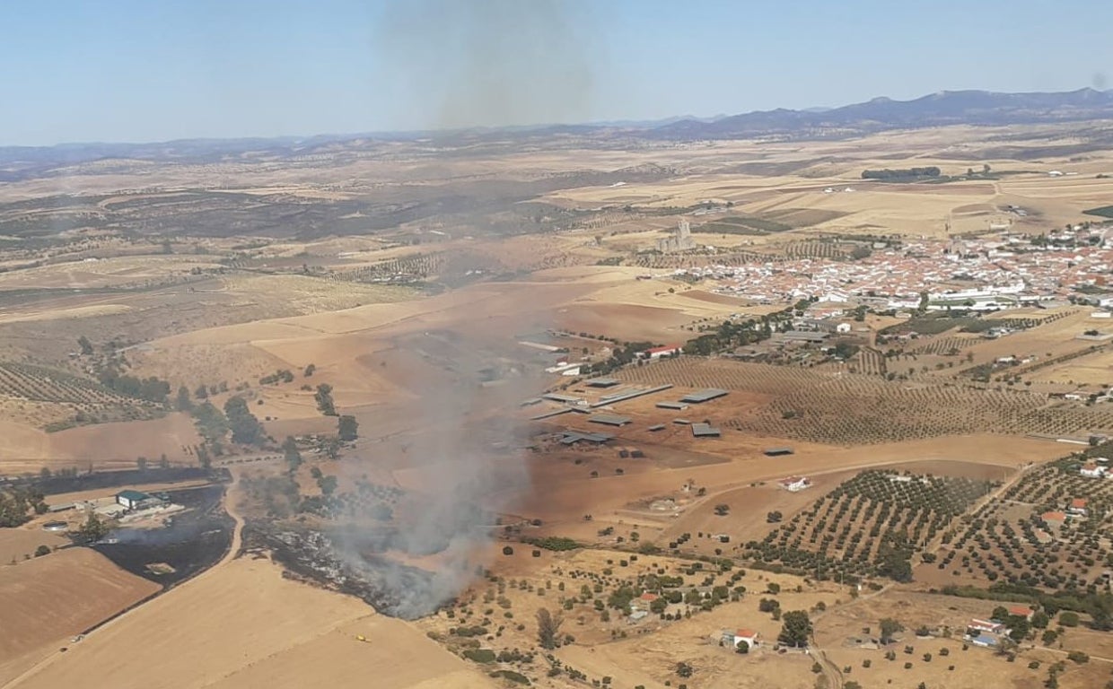 Incendio forestal en Belalcázar fechado en agosto de este año