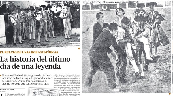 ABC Córdoba se vuelca este domingo con el 75 aniversario de la muerte de Manolete, con un despliegue informativo