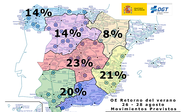 La DGT activa hoy la &#039;operación retorno del verano&#039; con la previsión de casi un millón de desplazamientos en Andalucía
