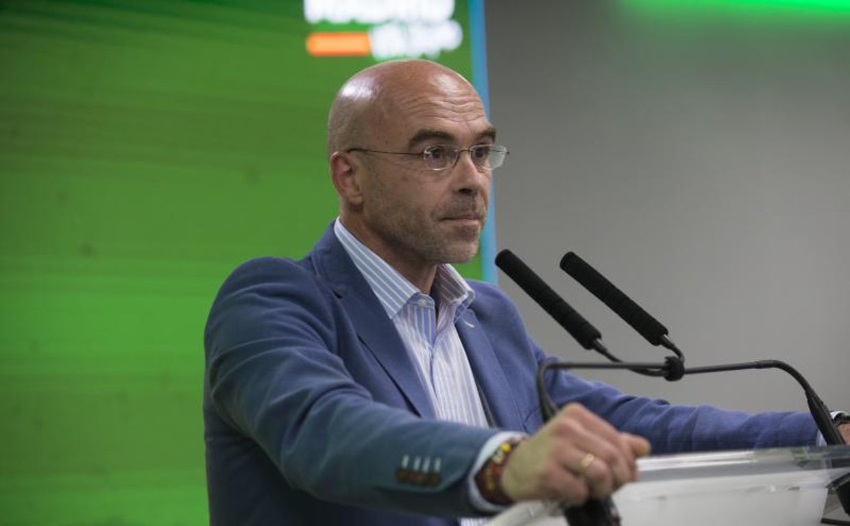 El vicesecretario primero de Acción Política de Vox, Jorge Buxadé, en su habitual rueda de prensa de cada lunes, foto de archivo