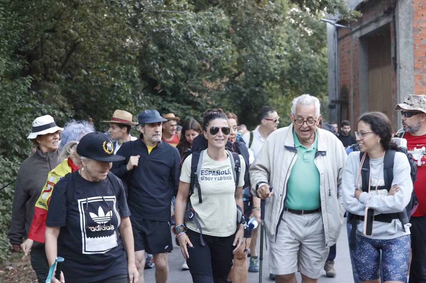 Olona ha emprendido ruta desde Sarria a Santiago de Compostela, una caminata de algo más de 100 kilómetros