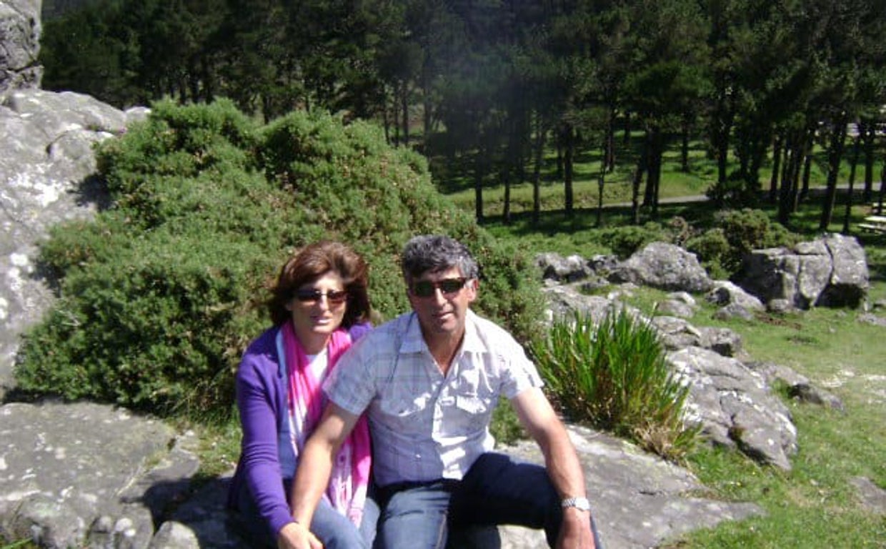 Foto de Elisa Abruñedo y su marido, procedente del archivo familiar