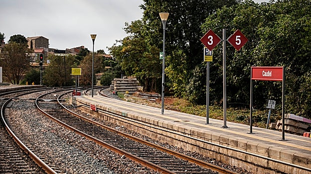 Imagen de la estación de tren de Caudiel (Castellón)